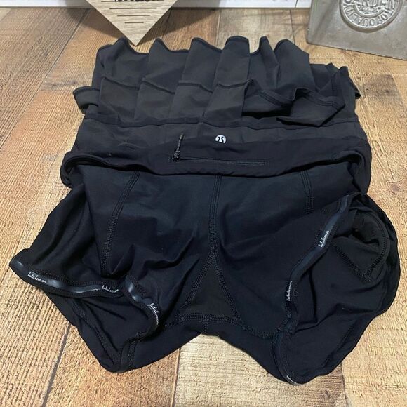 Lululemon Run Pace Setter Skirt Skort Black - Picture 14 of 14